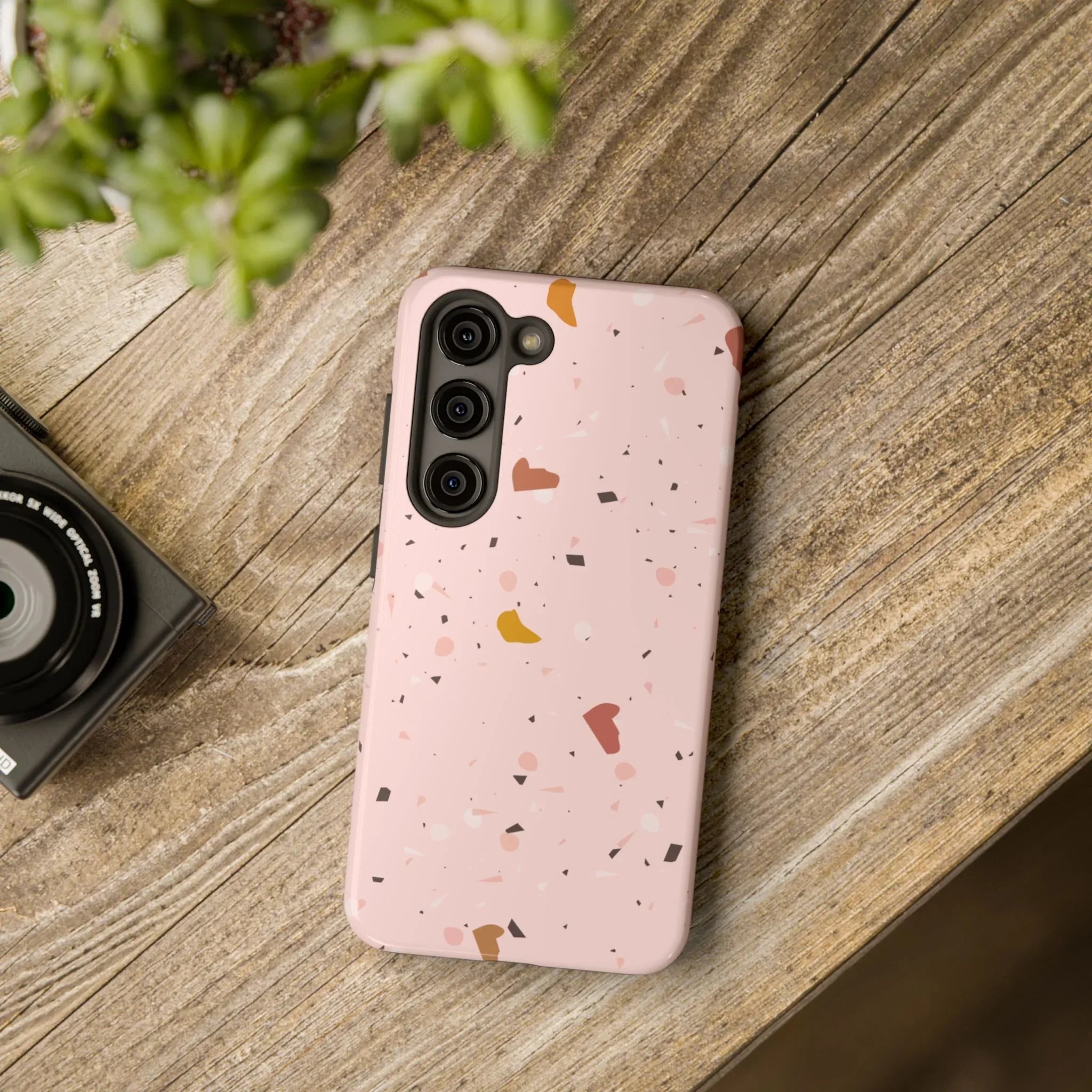 Pink Terrazzo Phone Case (Apple & Android) - Pink Sweetheart