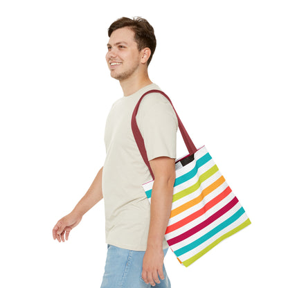 Colorful Candy Lines Tote Bag