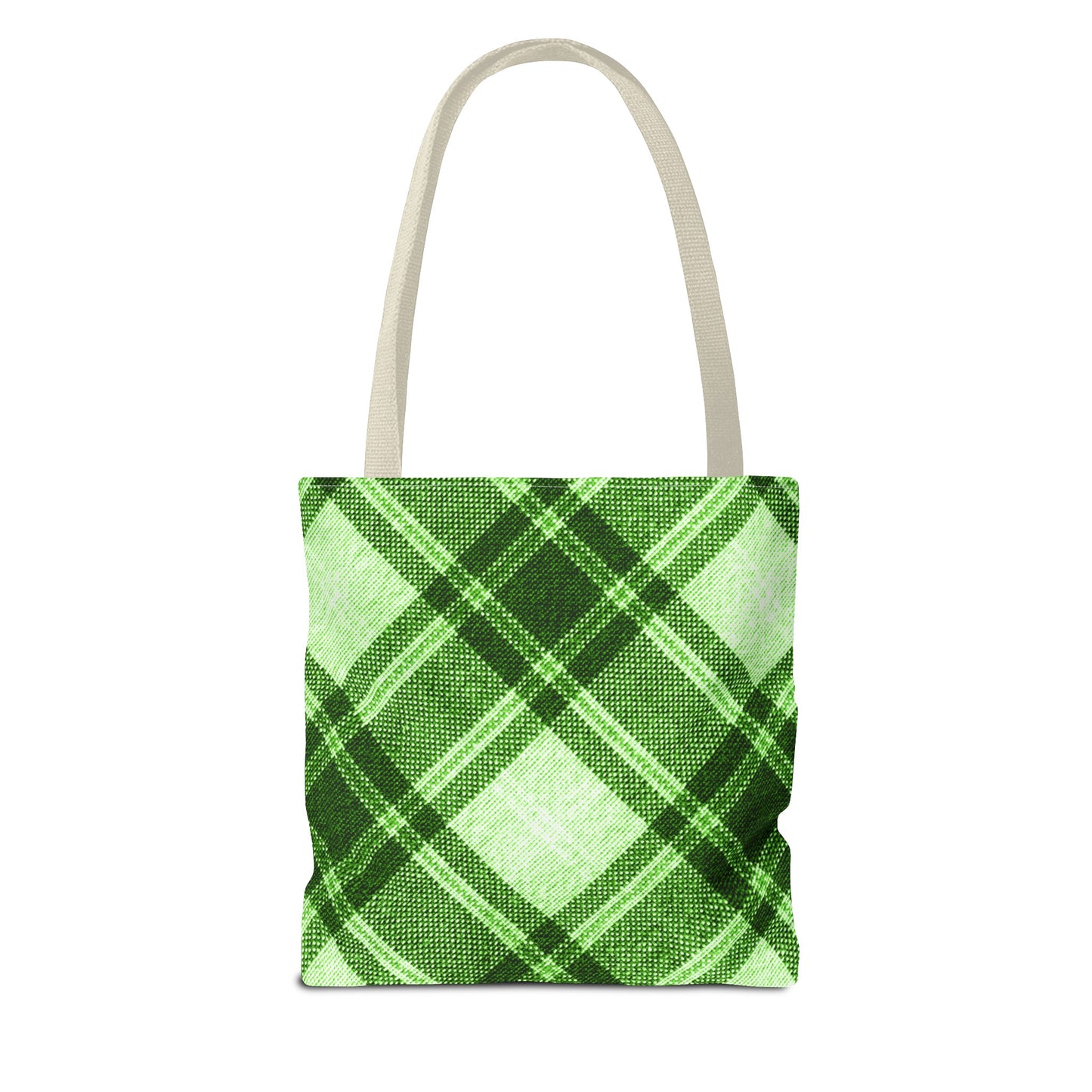 Lush Green Plaid Tote Bag