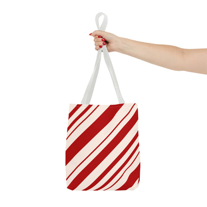 Peppermint Candy Cane Tote Bag