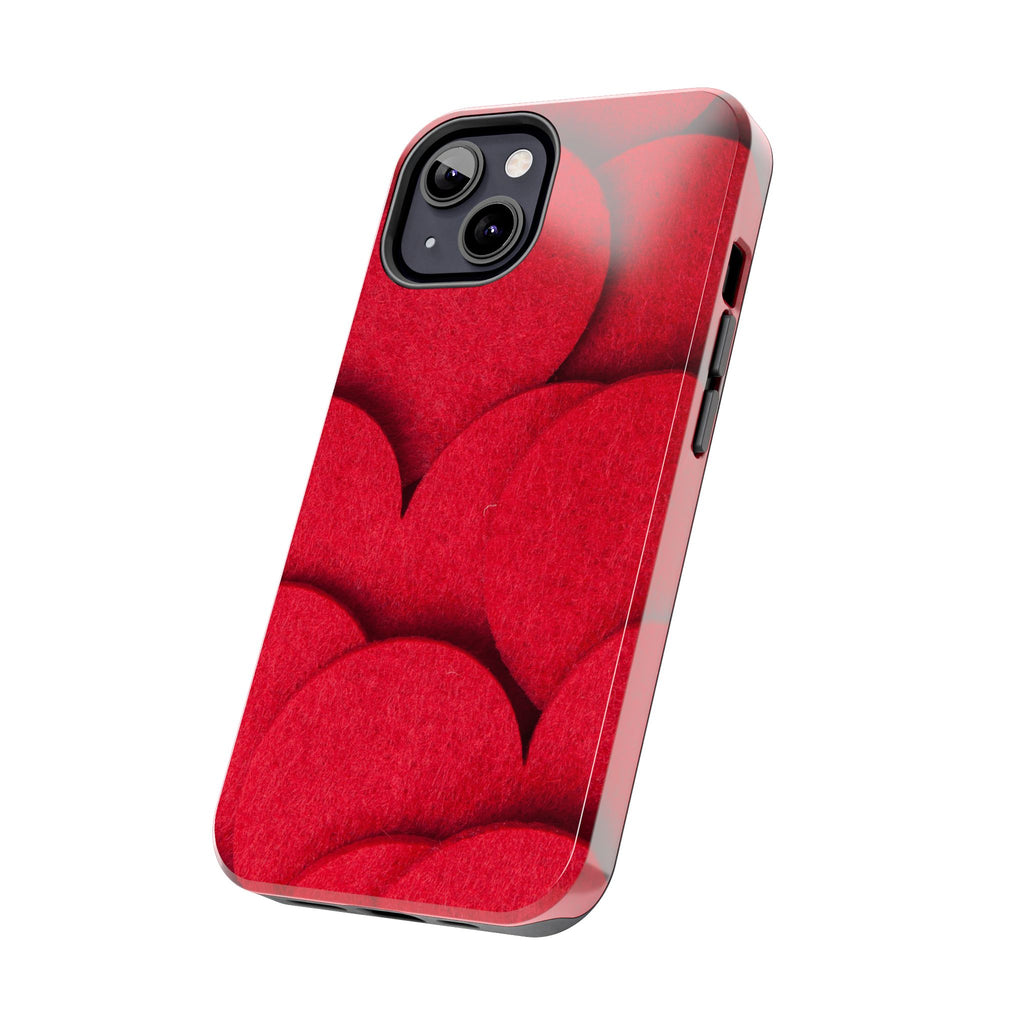 Big Red Felt Hearts Phone Case (Apple & Android)