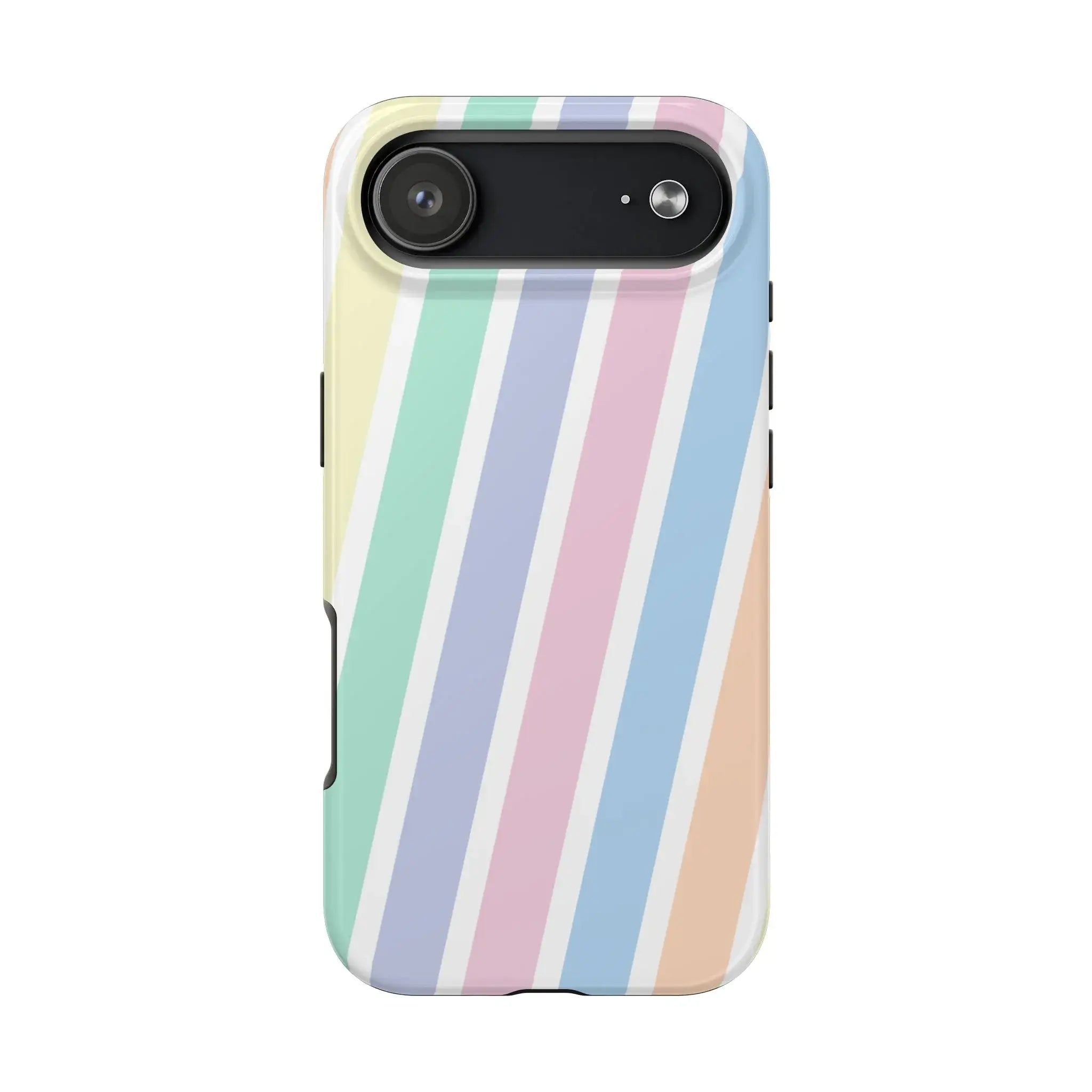 Pretty Pastel Lines Phone Case (Apple & Android) - Pink Sweetheart