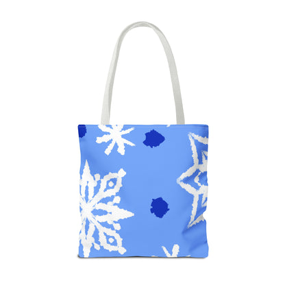 Blue Winter Snowflakes Tote Bag