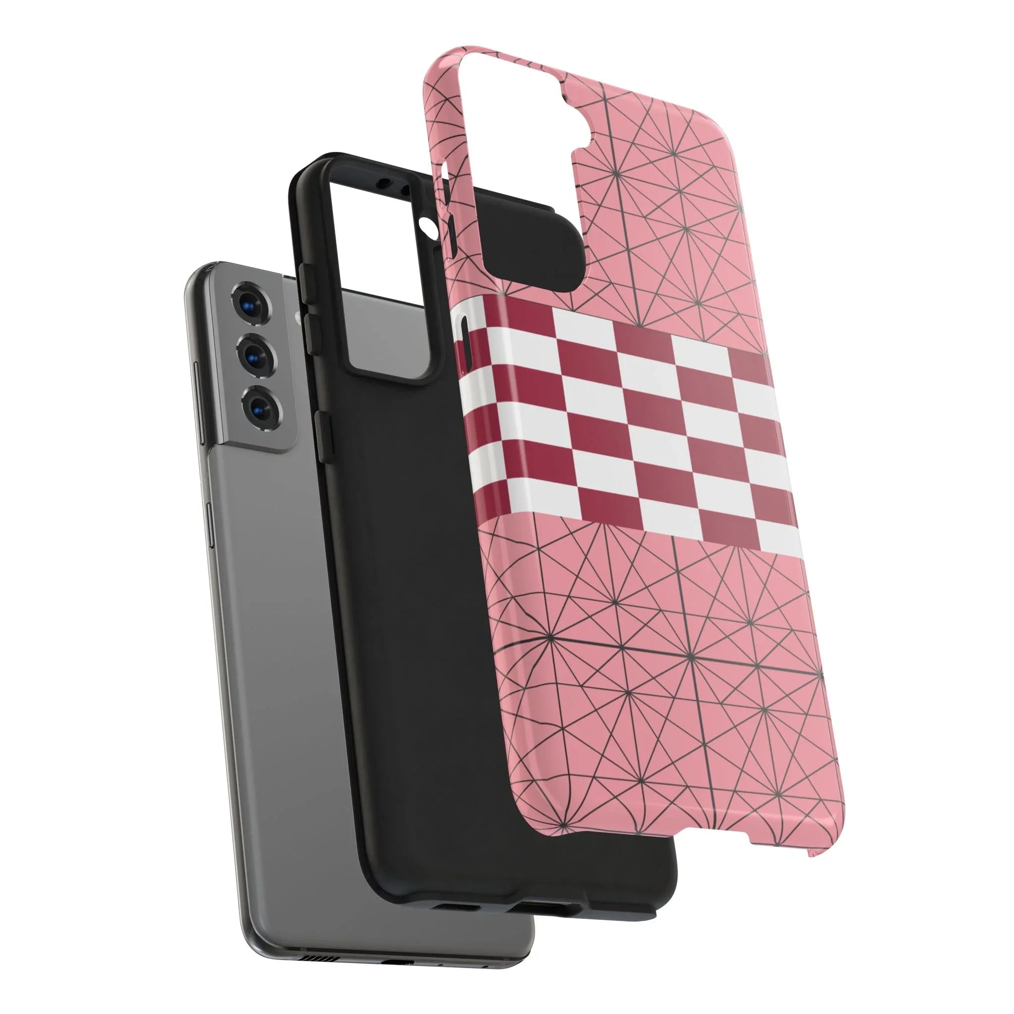 Geometric Kimono Tough Phone Case (Apple & Android) - Pink Sweetheart