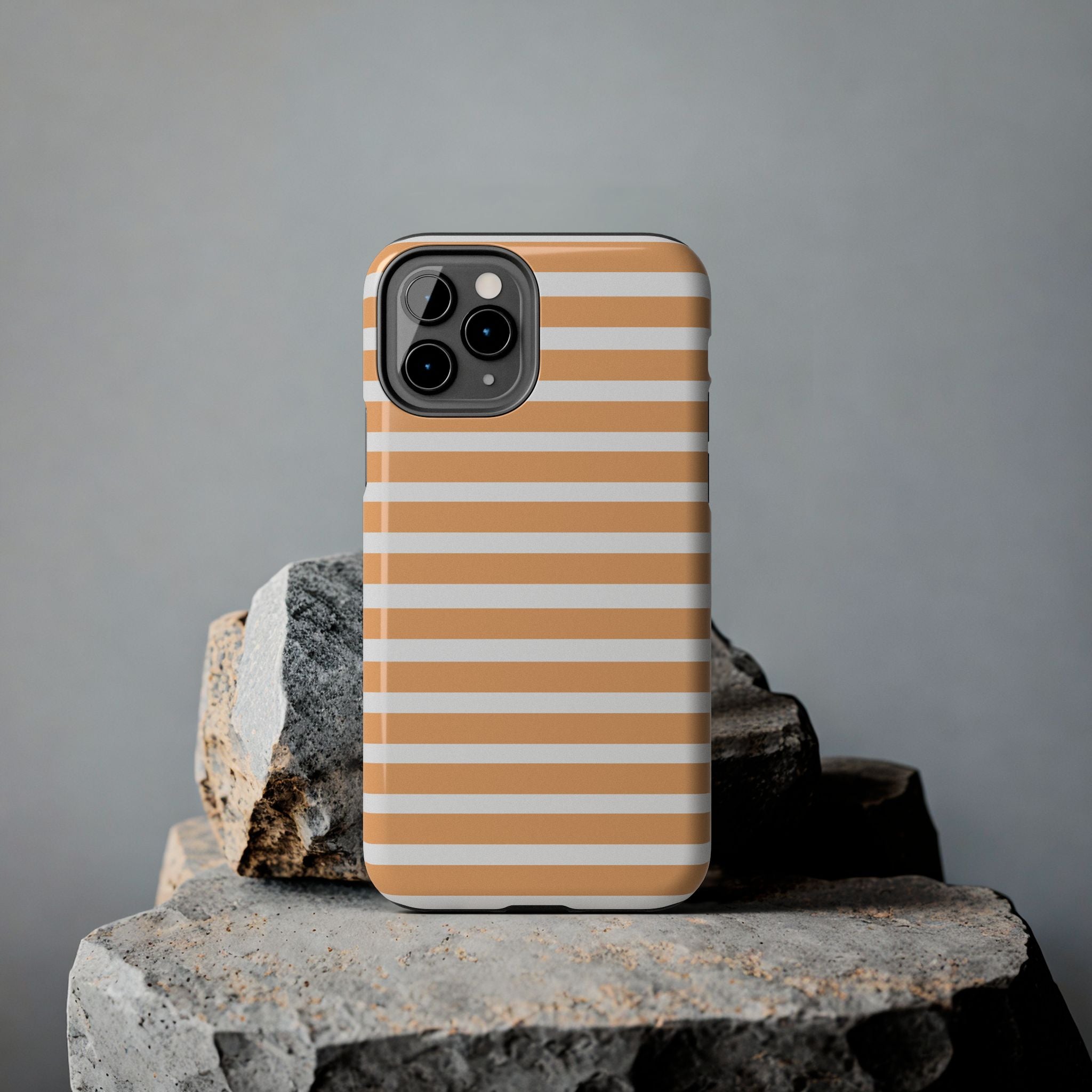 Orange Stripe Lines Phone Case (Apple & Android)