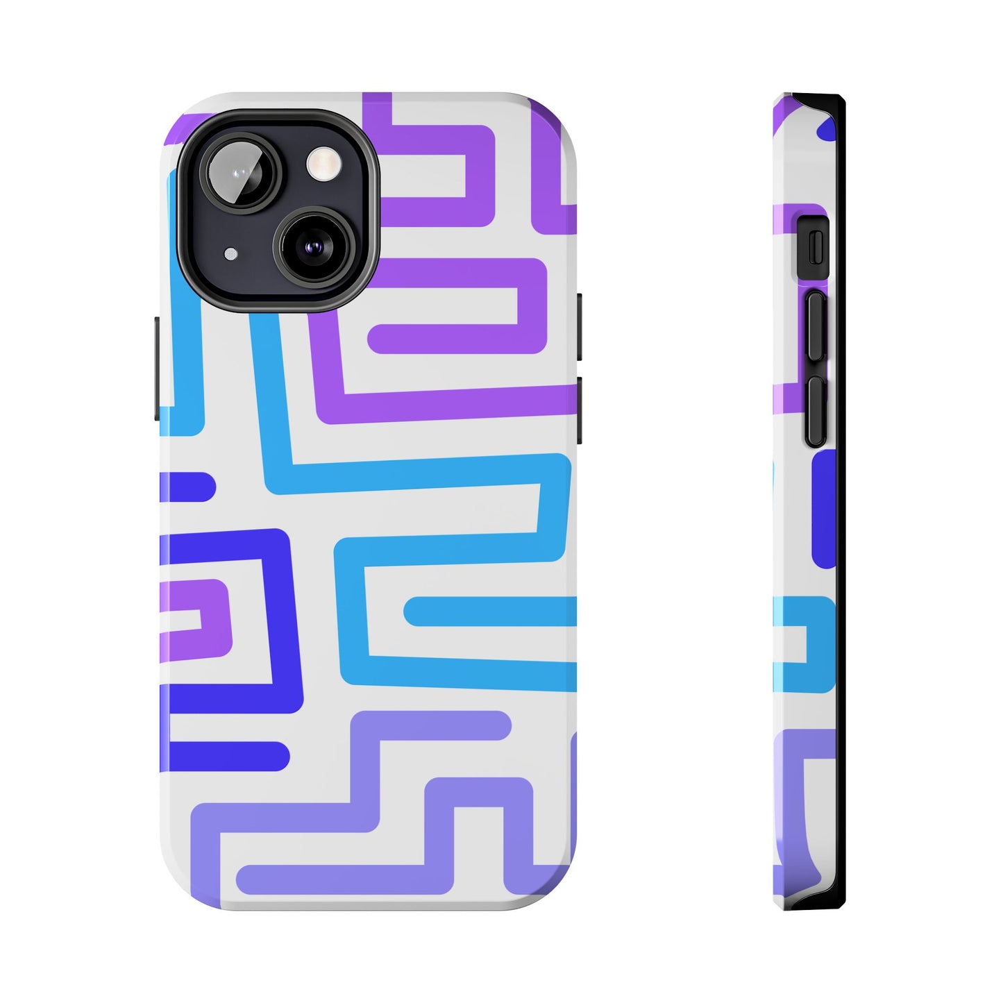 Abstract Neon Maze Phone Case