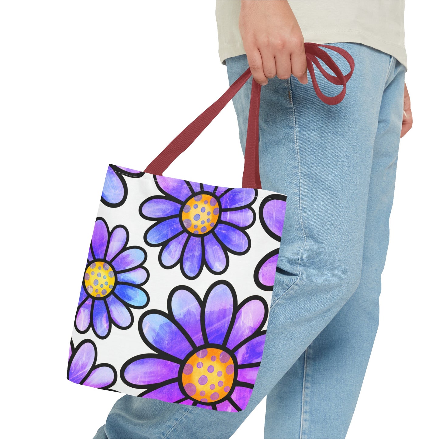 Purple Florals Tote Bag