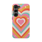 Psychedelic Hearts Phone Case (Apple & Android) - Pink Sweetheart
