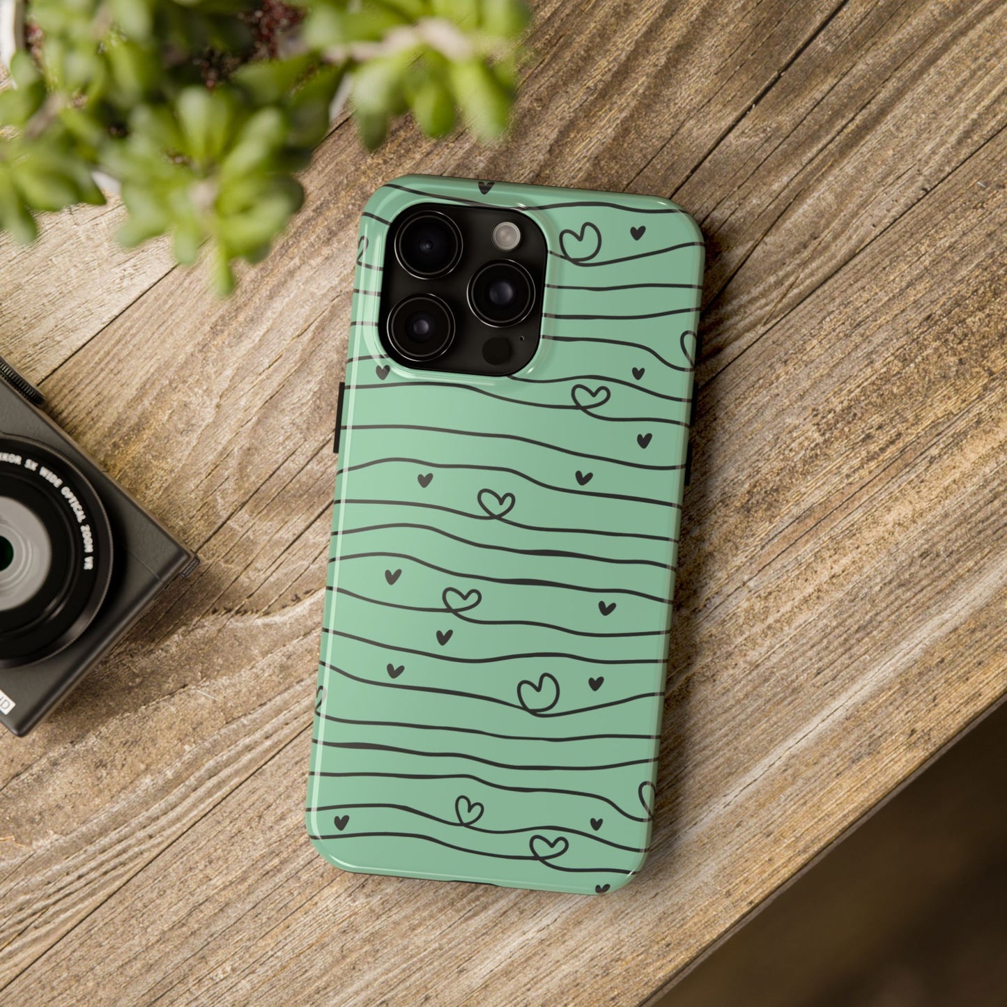 Scribble Love Hearts Phone Case