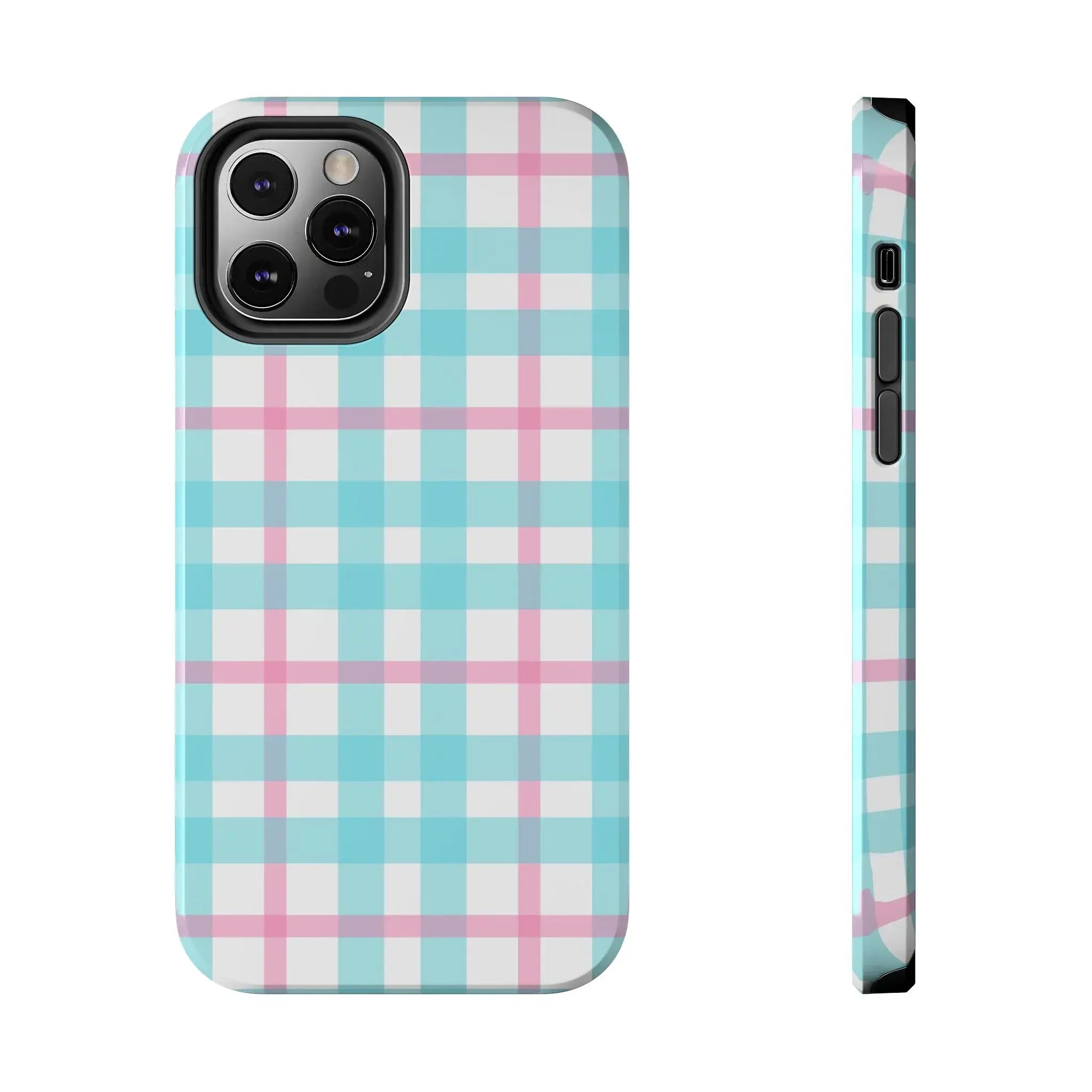 Pastel Gingham Phone Case (Apple & Android) - Pink Sweetheart