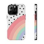 Polka Dot Rainbow Phone Case (Apple & Android) - Pink Sweetheart