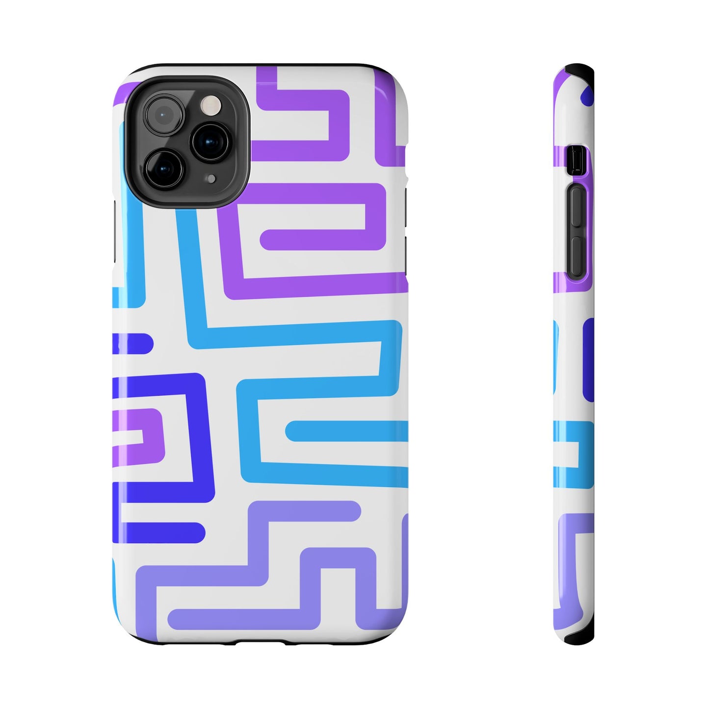 Abstract Neon Maze Phone Case