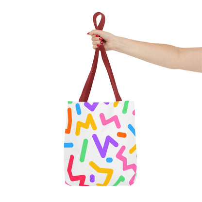 Colorful Doodle Zig Zags Tote Bag