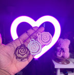Cinnamon Roll Clicker Fidget Keychain - Pink Sweetheart