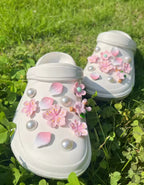 Sakura Blush Petals Clog Charms Set