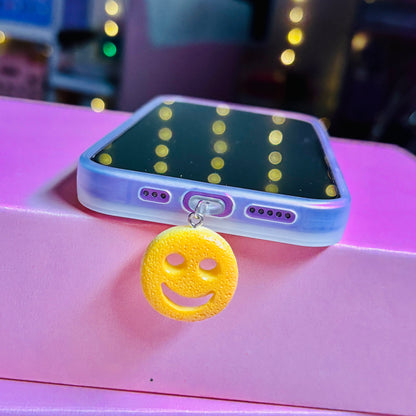 Smiley Face Potato Tots Dust Plug Charm