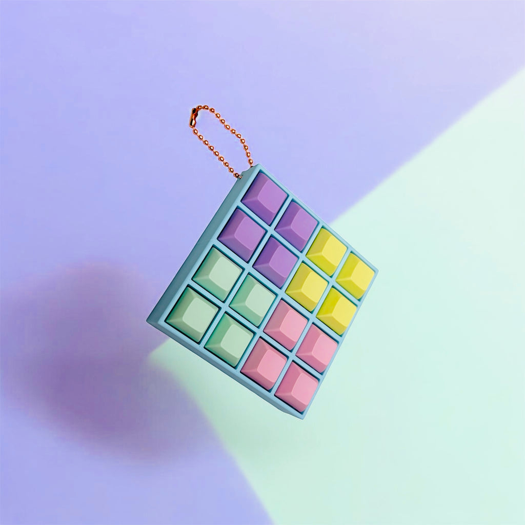 16 Key Multi-Sound Fidget Keychain