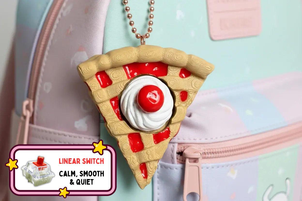 Cherry Pie Clicker Fidget Keychain