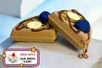 Breakfast Waffle Clicker Fidget Keychain - Pink Sweetheart