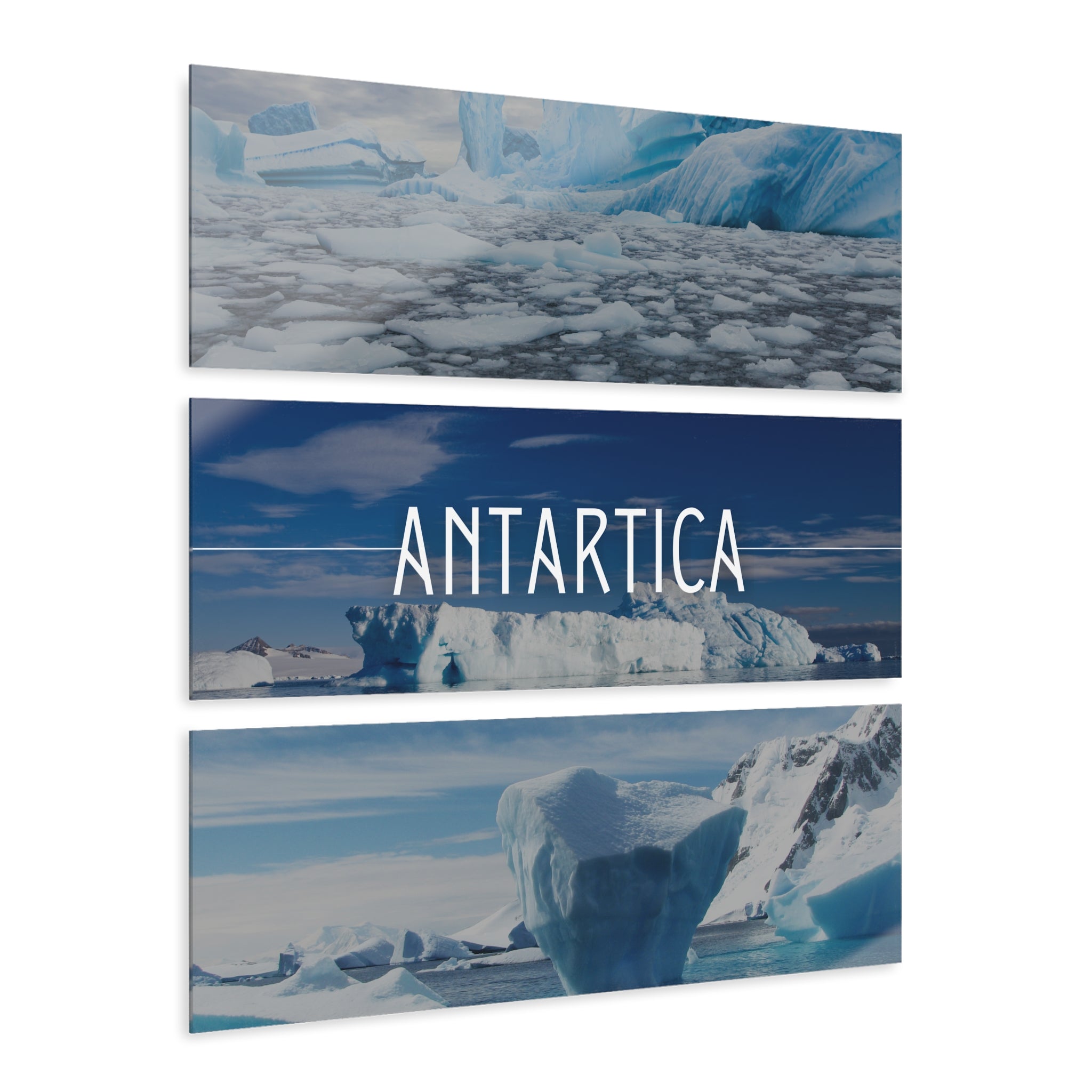 Antartica Skyline Acrylic Prints (Triptych)