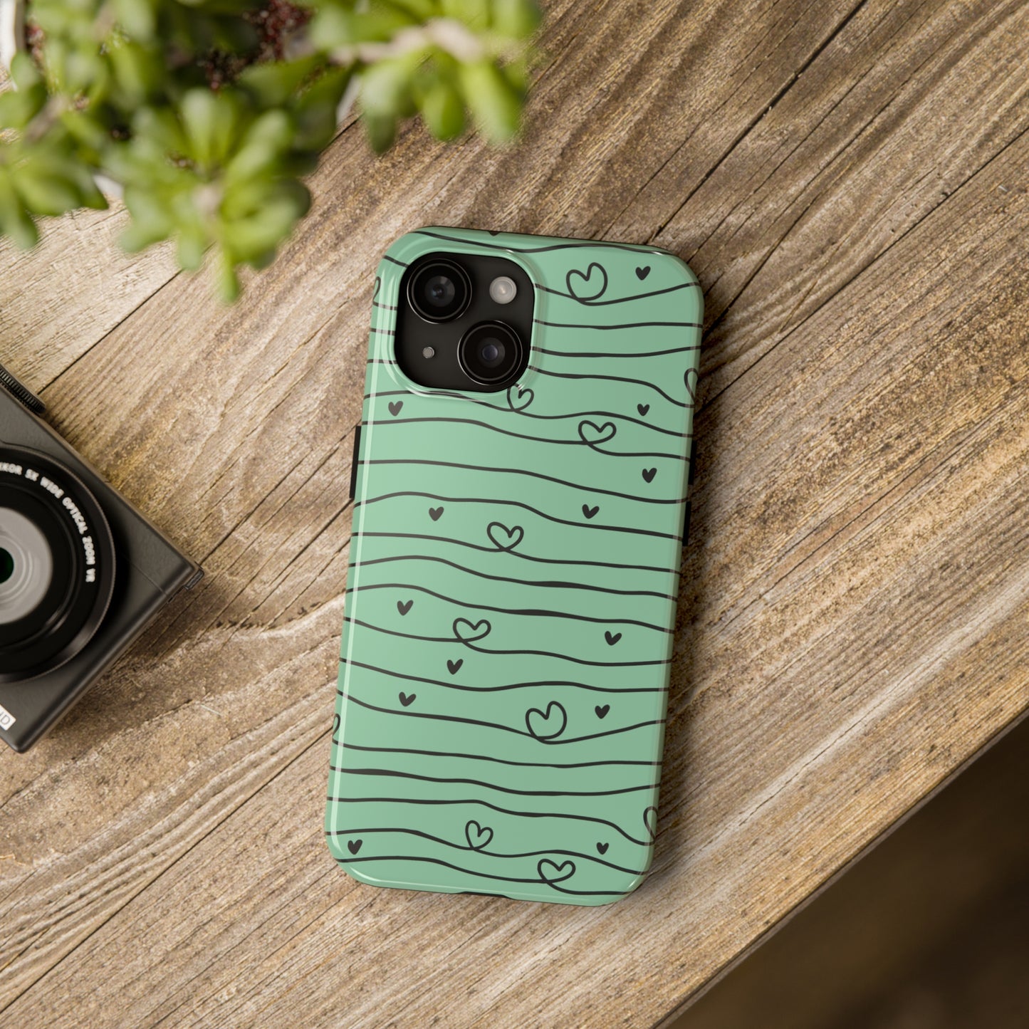 Scribble Love Hearts Phone Case
