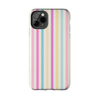 Pastel Candy Stripes Phone Cases (Apple & Android) - Pink Sweetheart