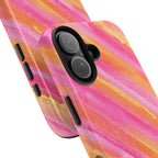 Pink Lemon Stripes Phone Case (Apple & Android) - Pink Sweetheart