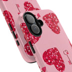 Sparkling Red Hearts Phone Case (Apple & Android)