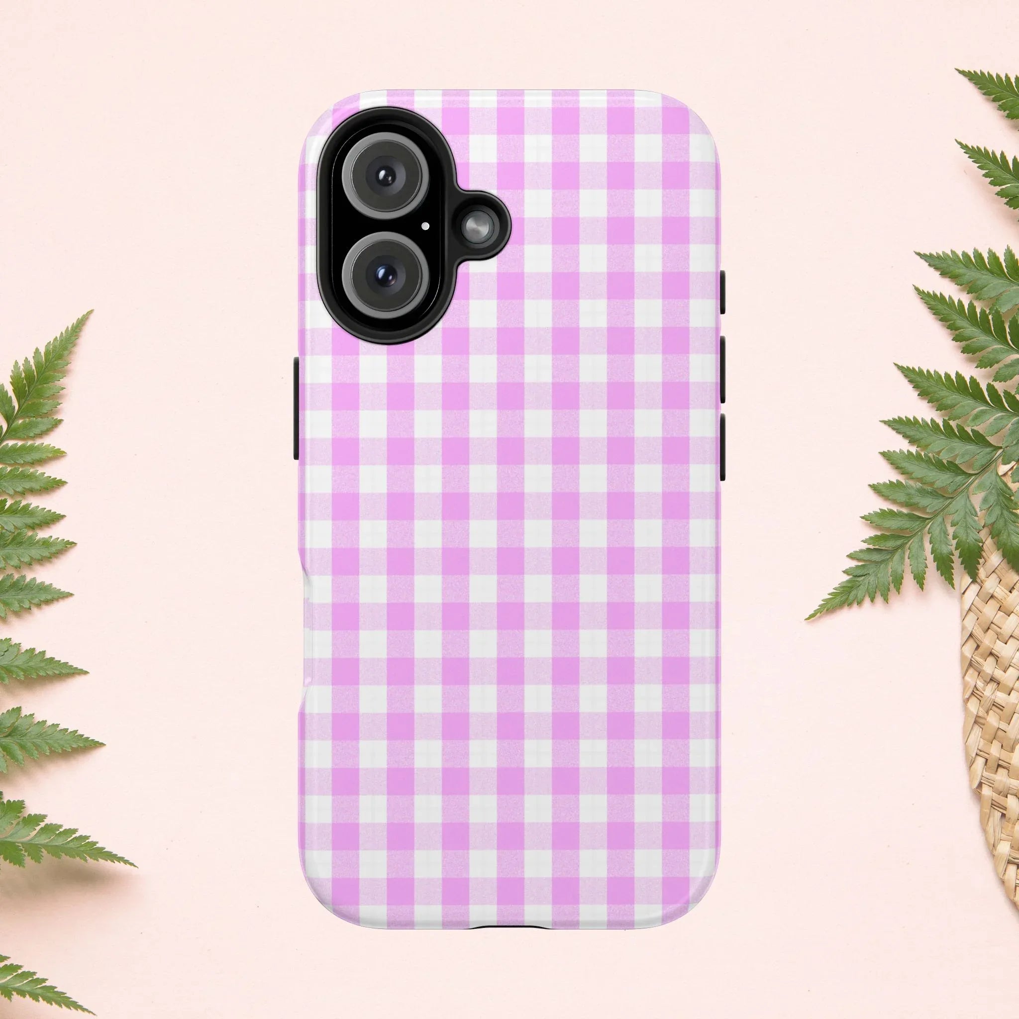 Pink Gingham Phone Case (Apple & Android) - Pink Sweetheart