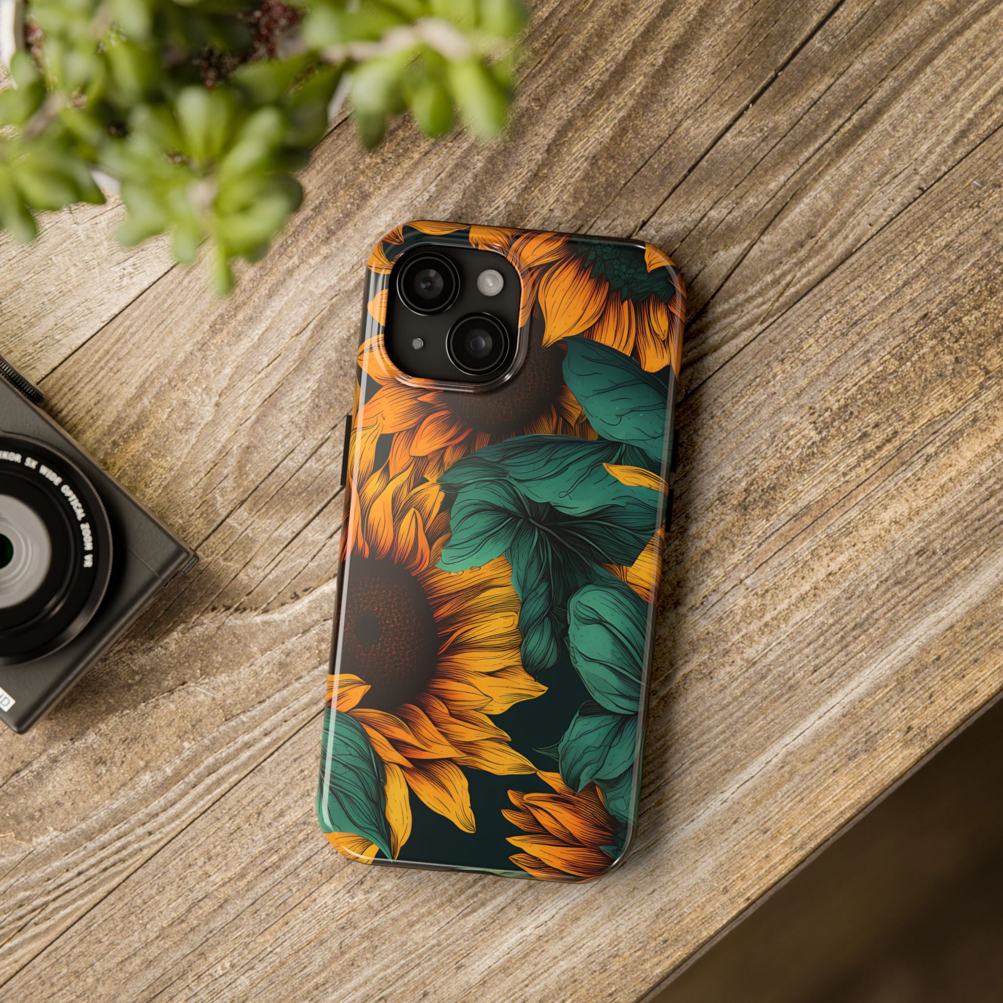 Dark Sunflower Phone Case (Apple & Android)