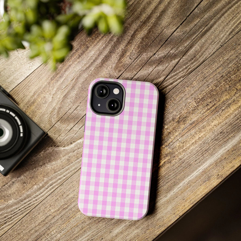 Pink Gingham Phone Case (Apple & Android) - Pink Sweetheart