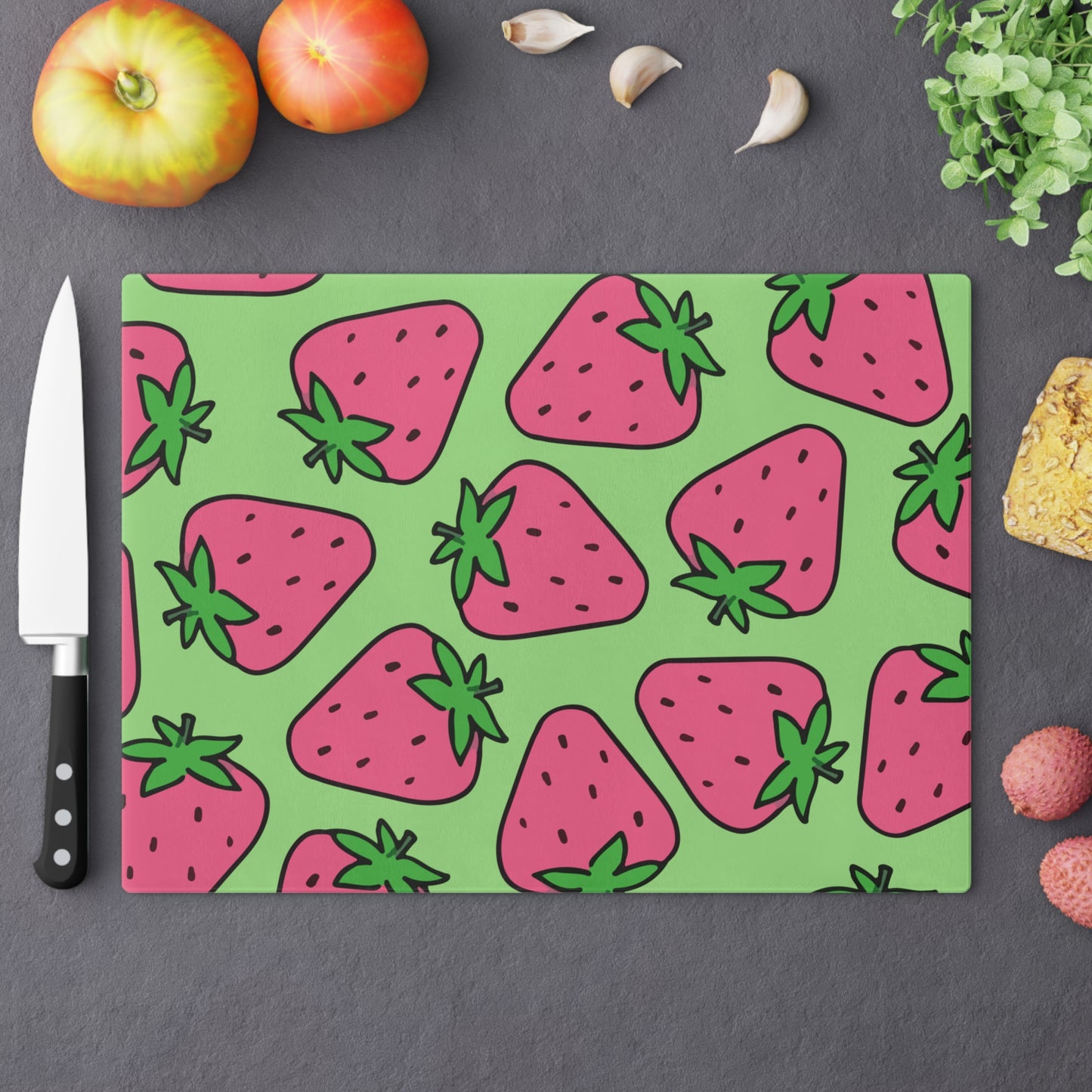 Strawberry Glass Cutting Board