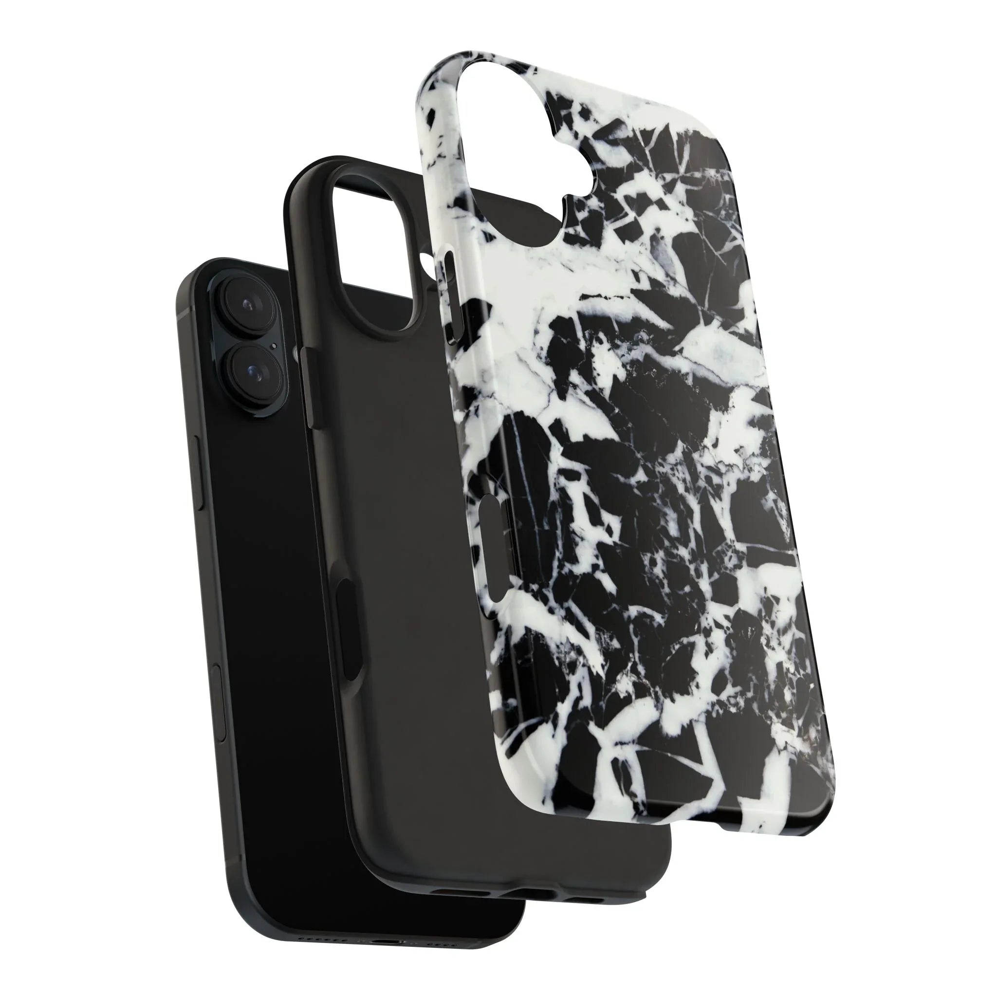 Black & White Shattered Phone Case (Apple & Android) - Pink Sweetheart