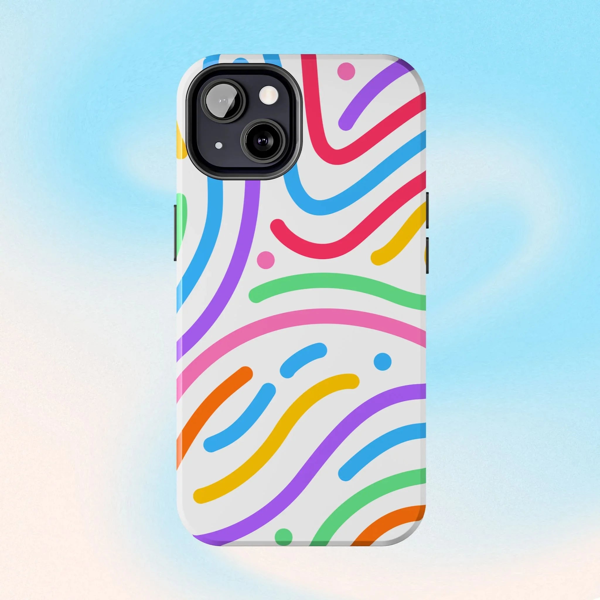 Rainbow Swirls Phone Case (Apple & Android) - Pink Sweetheart