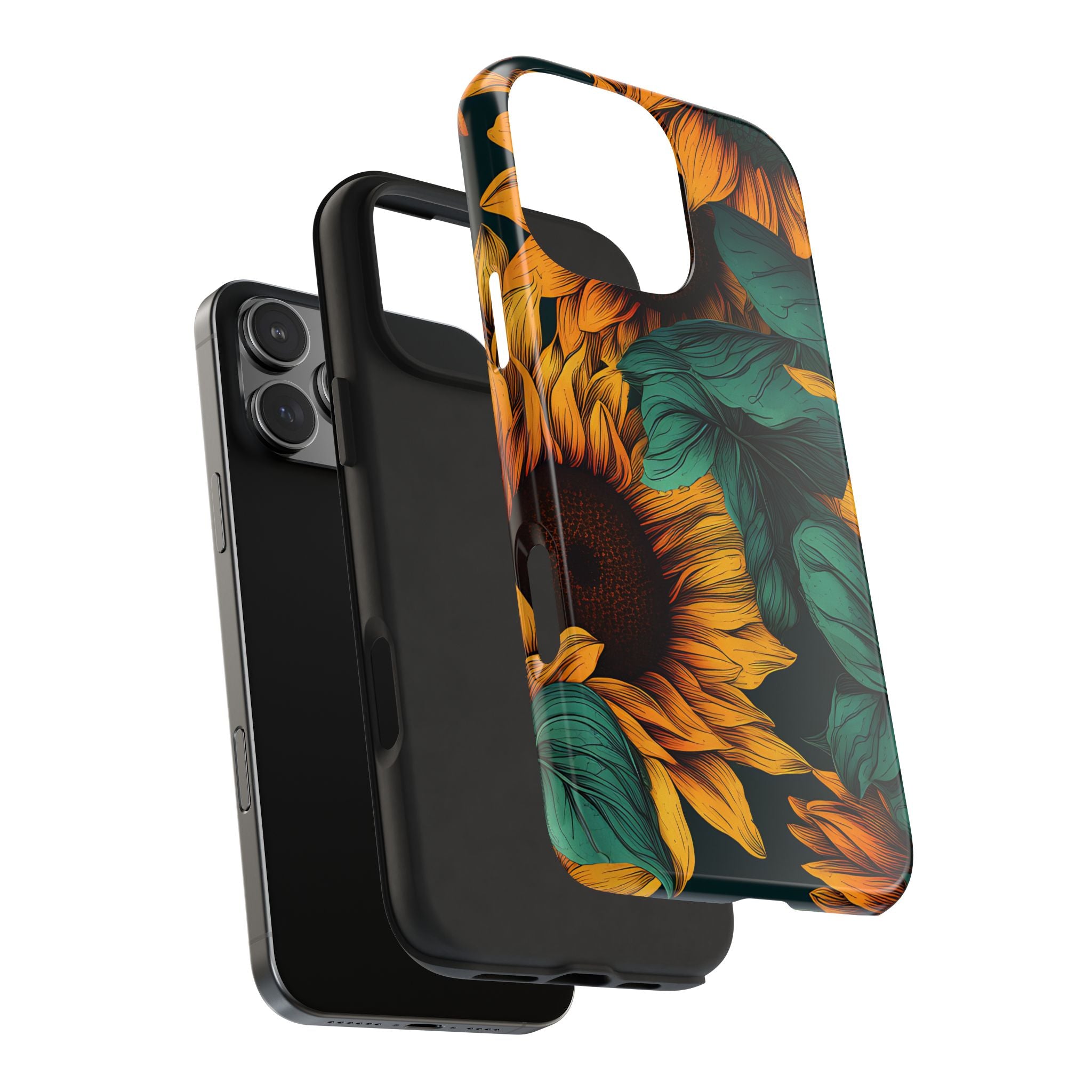 Dark Sunflower Phone Case (Apple & Android)