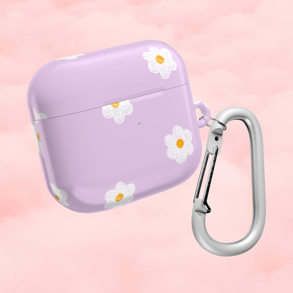 Purple Daisy Floral AirPod Case