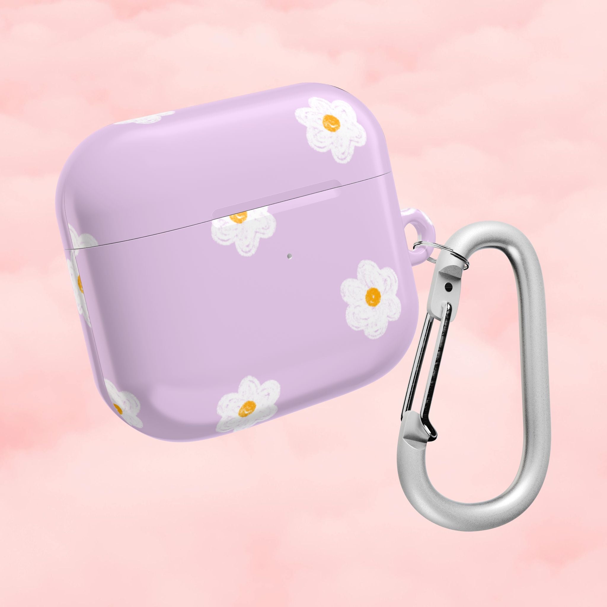 Purple Daisy Floral AirPod Case