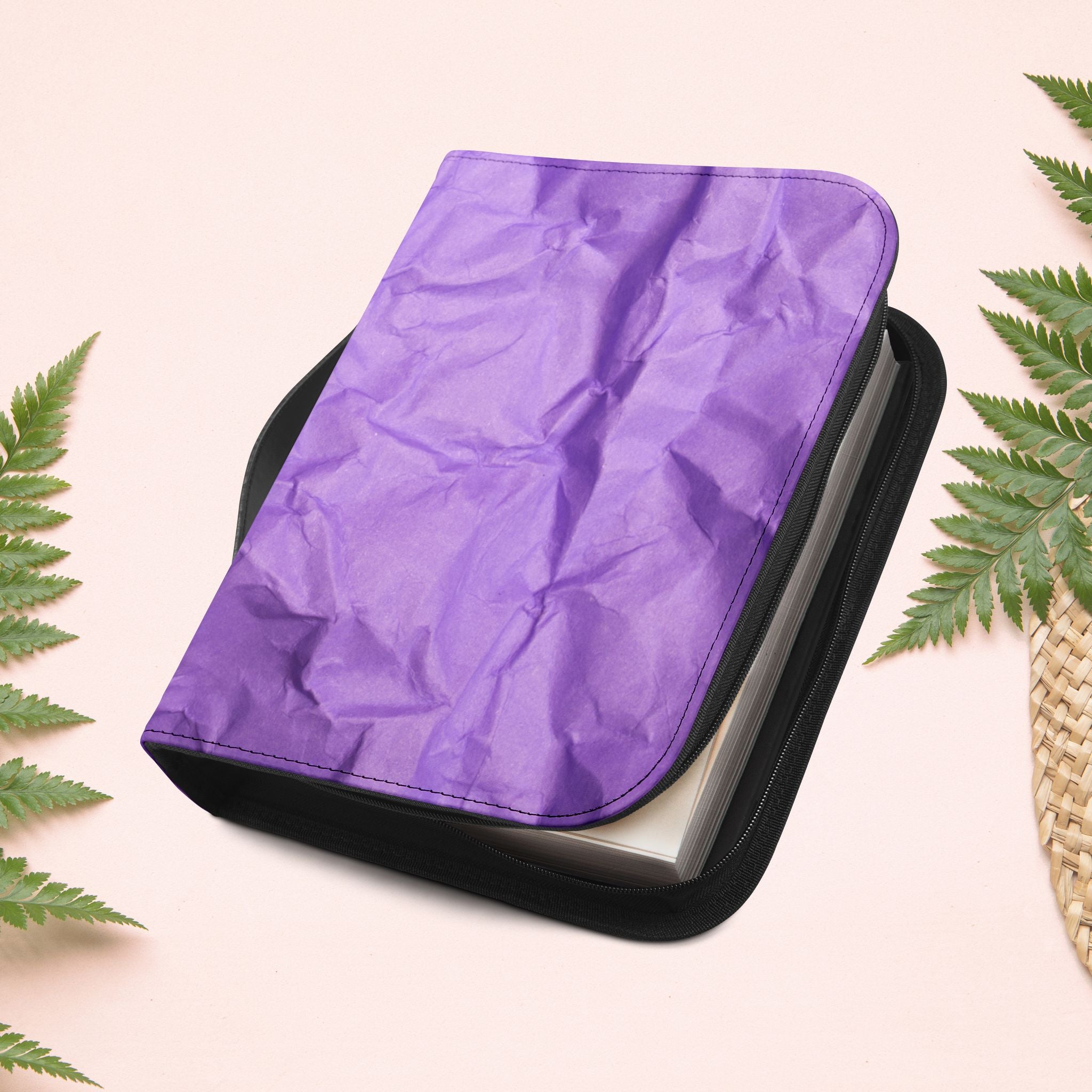Wrinkled Purple Paper Book Cover
