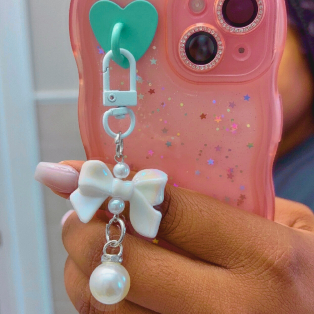 Elegant Bow & Pearl Charm Accessory