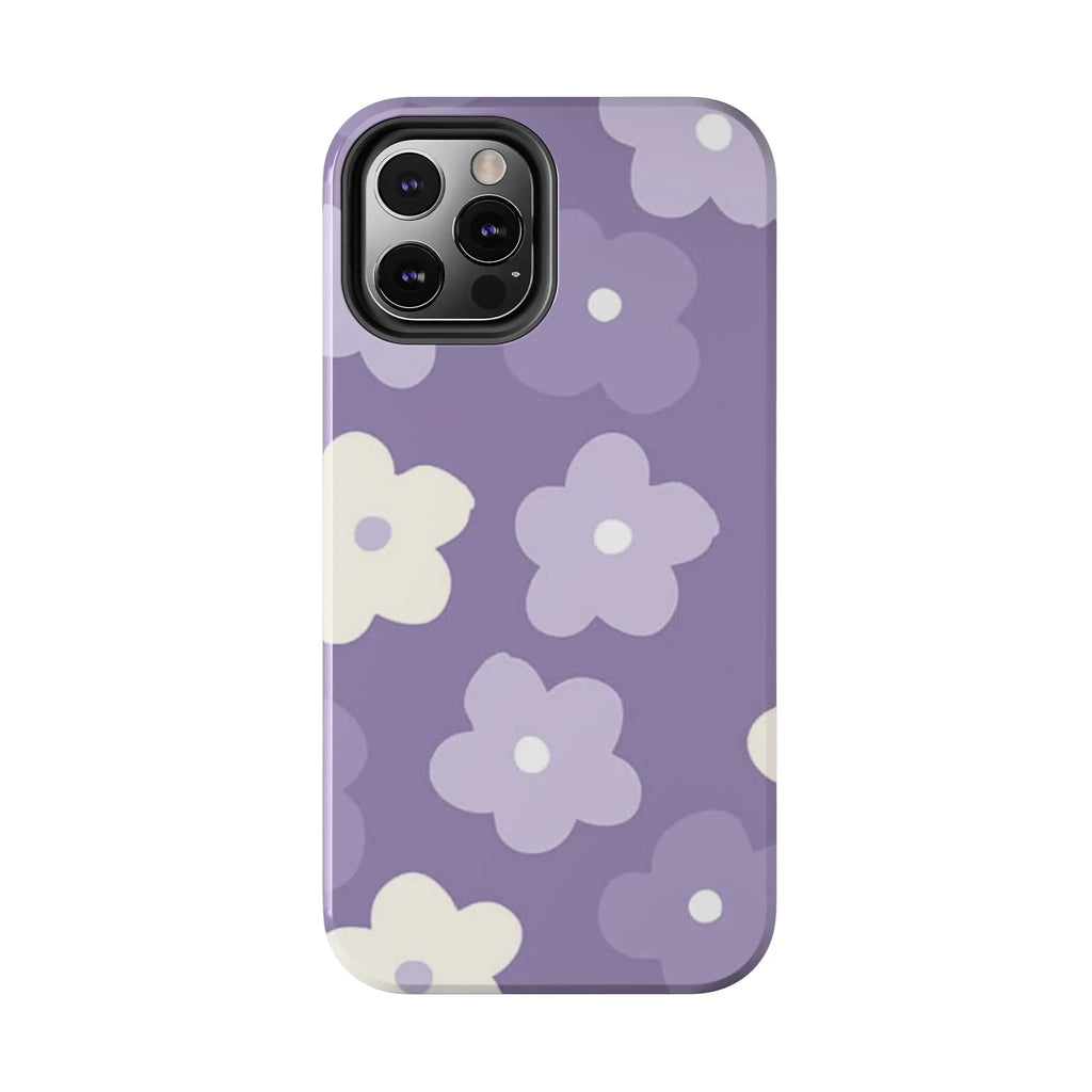 Pastel Purple Flowers Phone Case (Apple & Android) - Pink Sweetheart