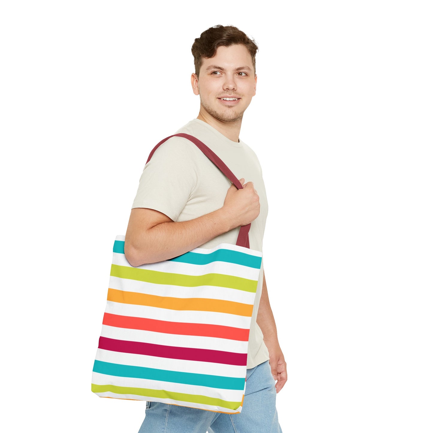 Colorful Candy Lines Tote Bag