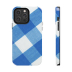 Classic Blue Gingham Phone Case (Apple & Android)