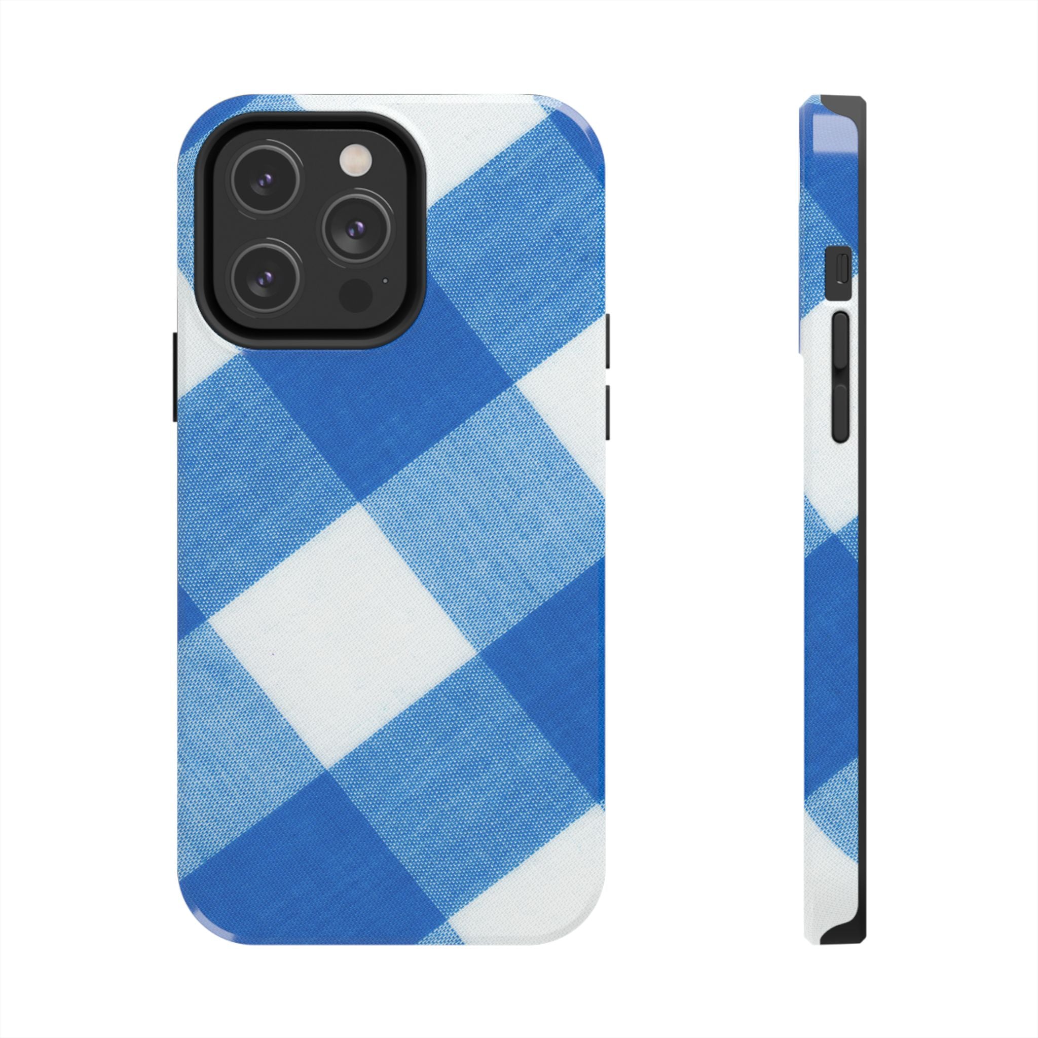 Classic Blue Gingham Phone Case (Apple & Android)