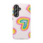 Rainbow Hearts Phone Case (Apple & Android) - Pink Sweetheart