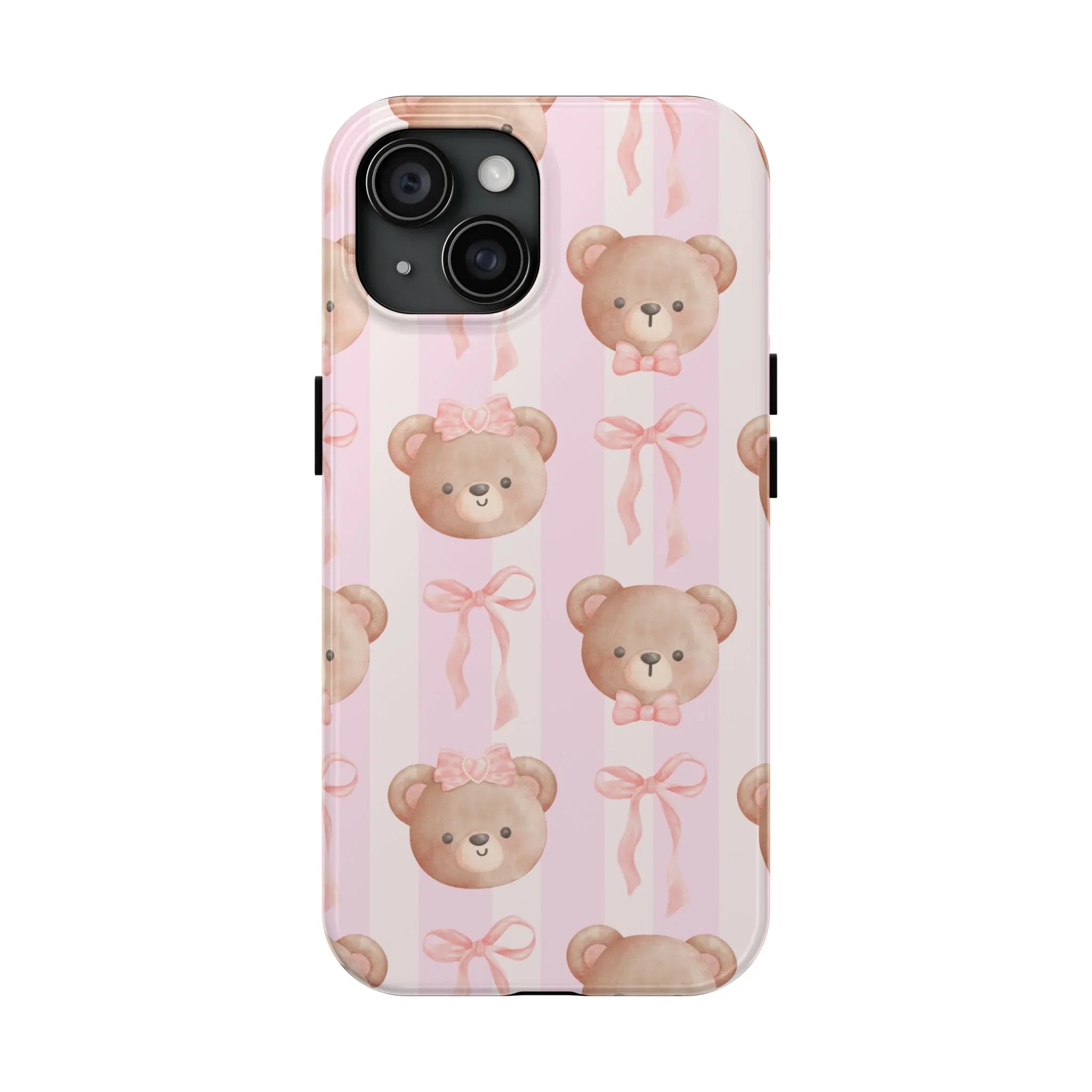 Cuddly Teddy Bear Phone Case (Apple & Android) - Pink Sweetheart