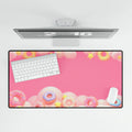 Donut Clouds Desk Mat - Pink Sweetheart