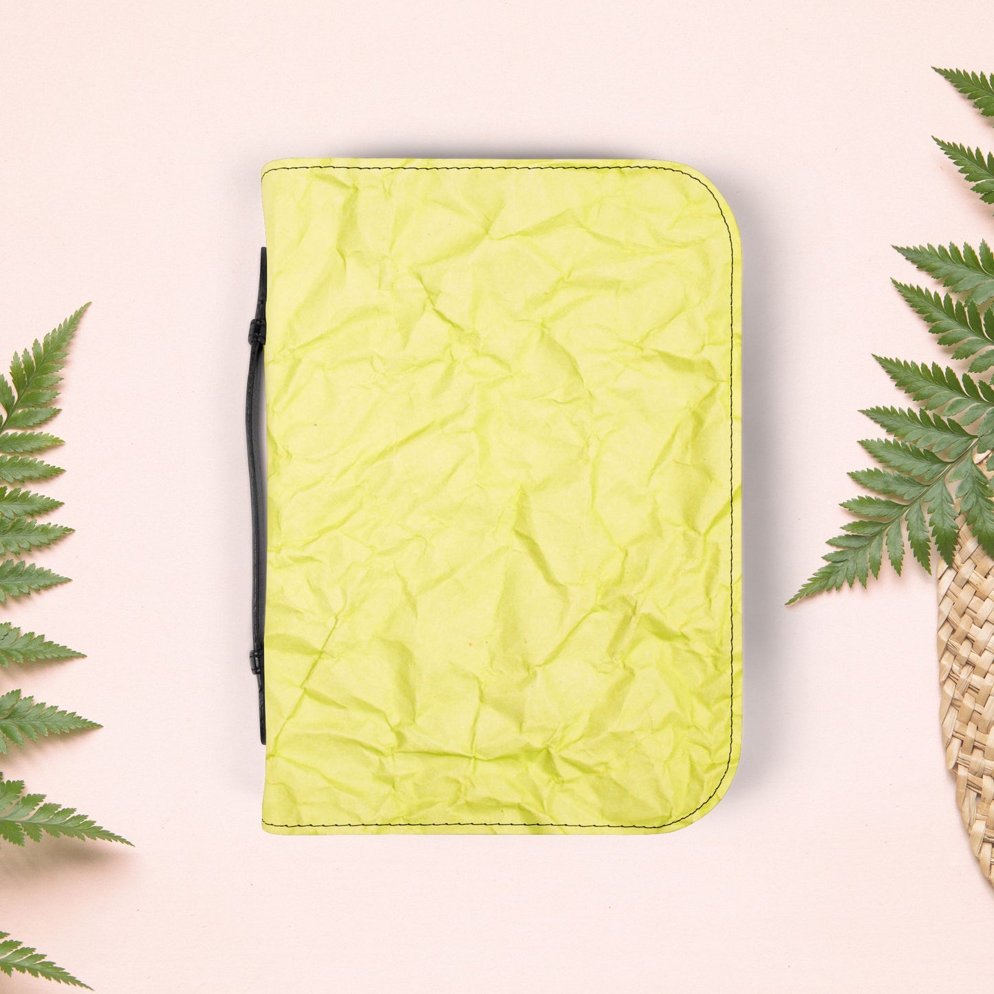Wrinkled Bright Yellow Paper Book Cover