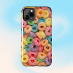 Morning Cereal Loops Phone Case (Apple & Android) - Pink Sweetheart