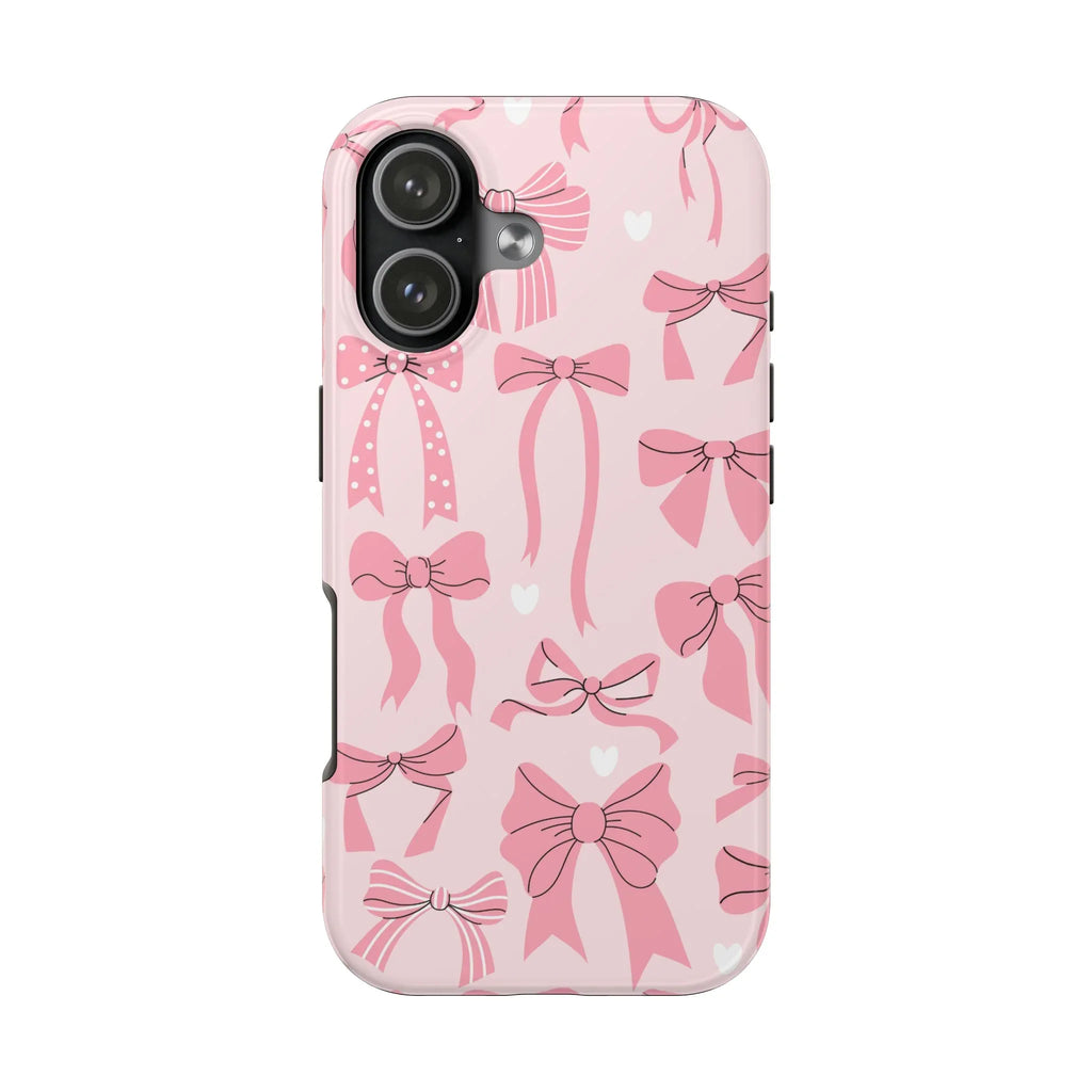 Pink Bow Ribbons Phone Case (Apple & Android) - Pink Sweetheart