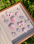 Sheer Posh Pink Clog Charms Set - Pink Sweetheart